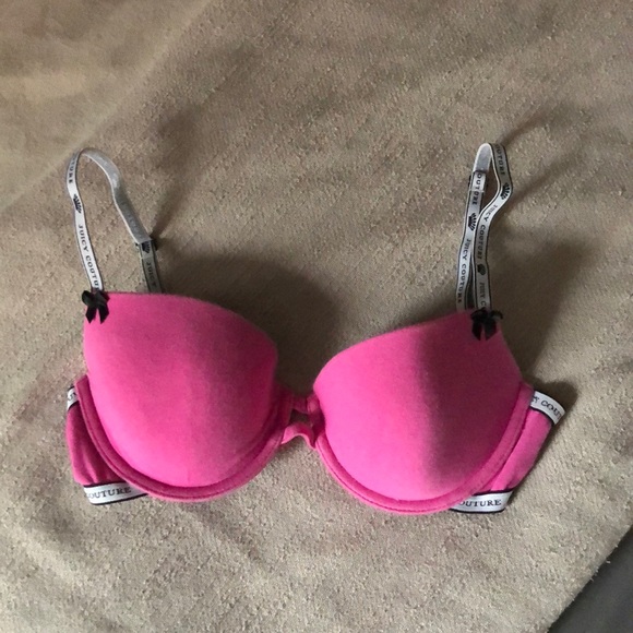 Vintage Juicy Couture Black Label Hot Pink bra 34C - Picture 1 of 4